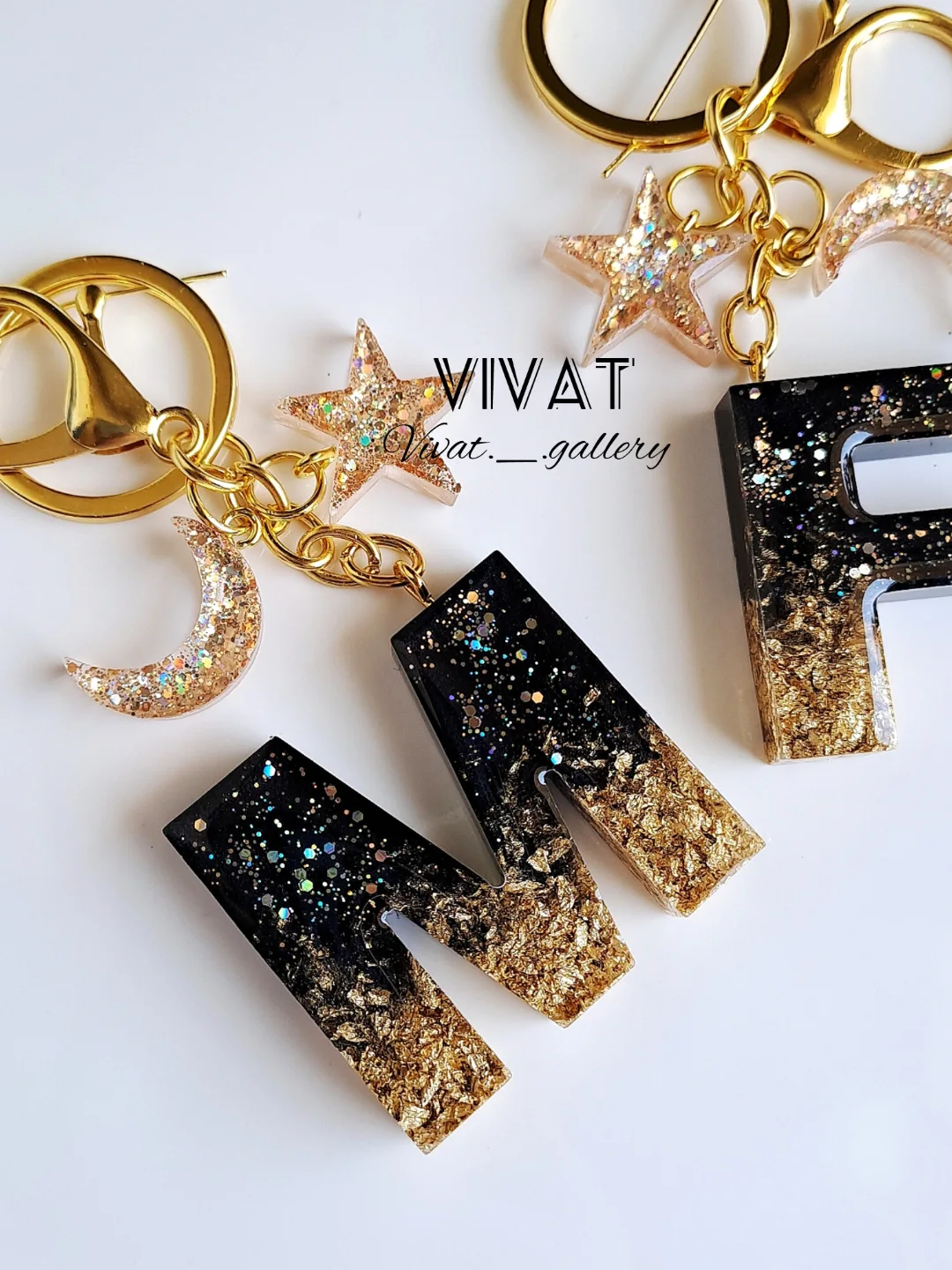 سرکلیدی حروف رزینی طرح آسمان شب